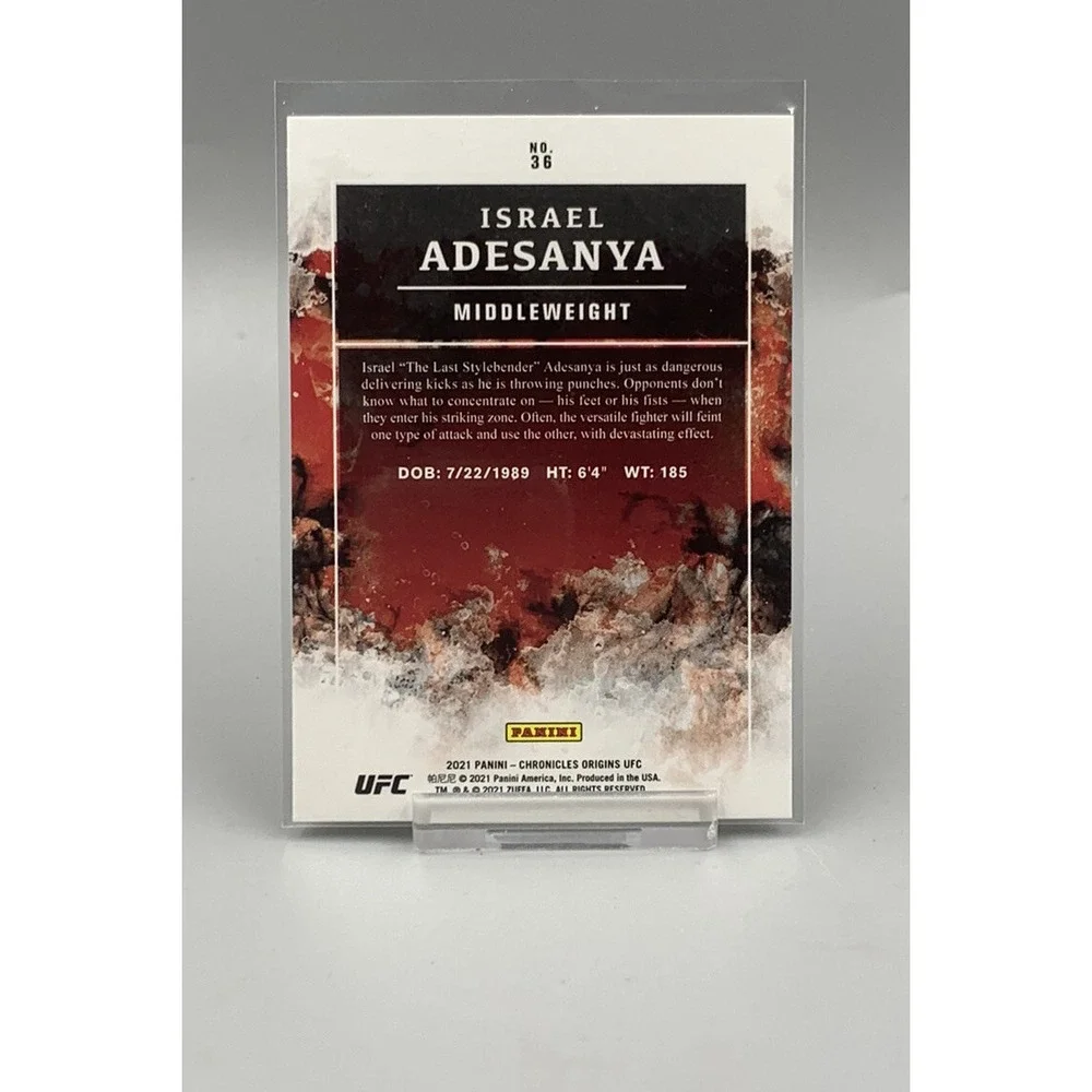 2021 Panini Chronicles UFC #36 ISRAEL‎ ADESANYA BASE ORGINS
